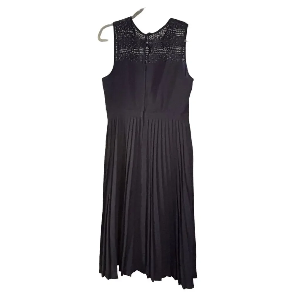 Fervour Sleeveless Pleated Dress Woman’s Sz L A-line Full Skirt ModCloth Flowy